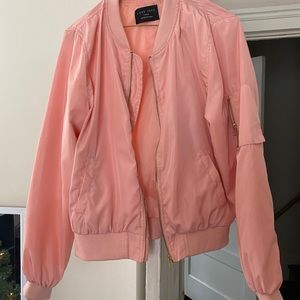 Pink bomber jacket